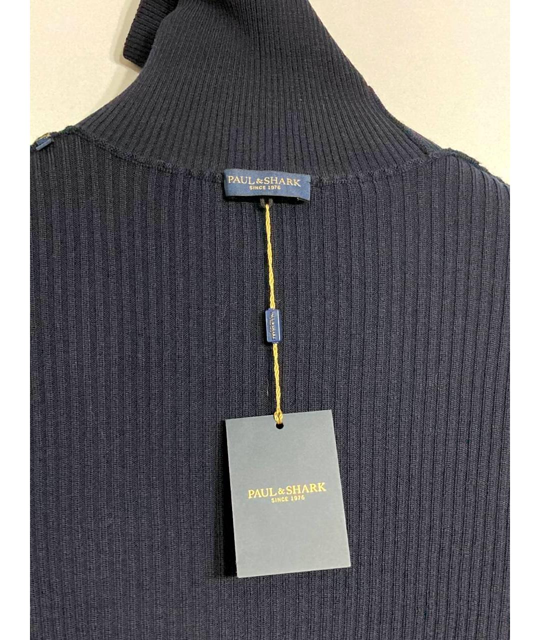 PAUL & SHARK Темно-синяя шерстяная водолазка, фото 3
