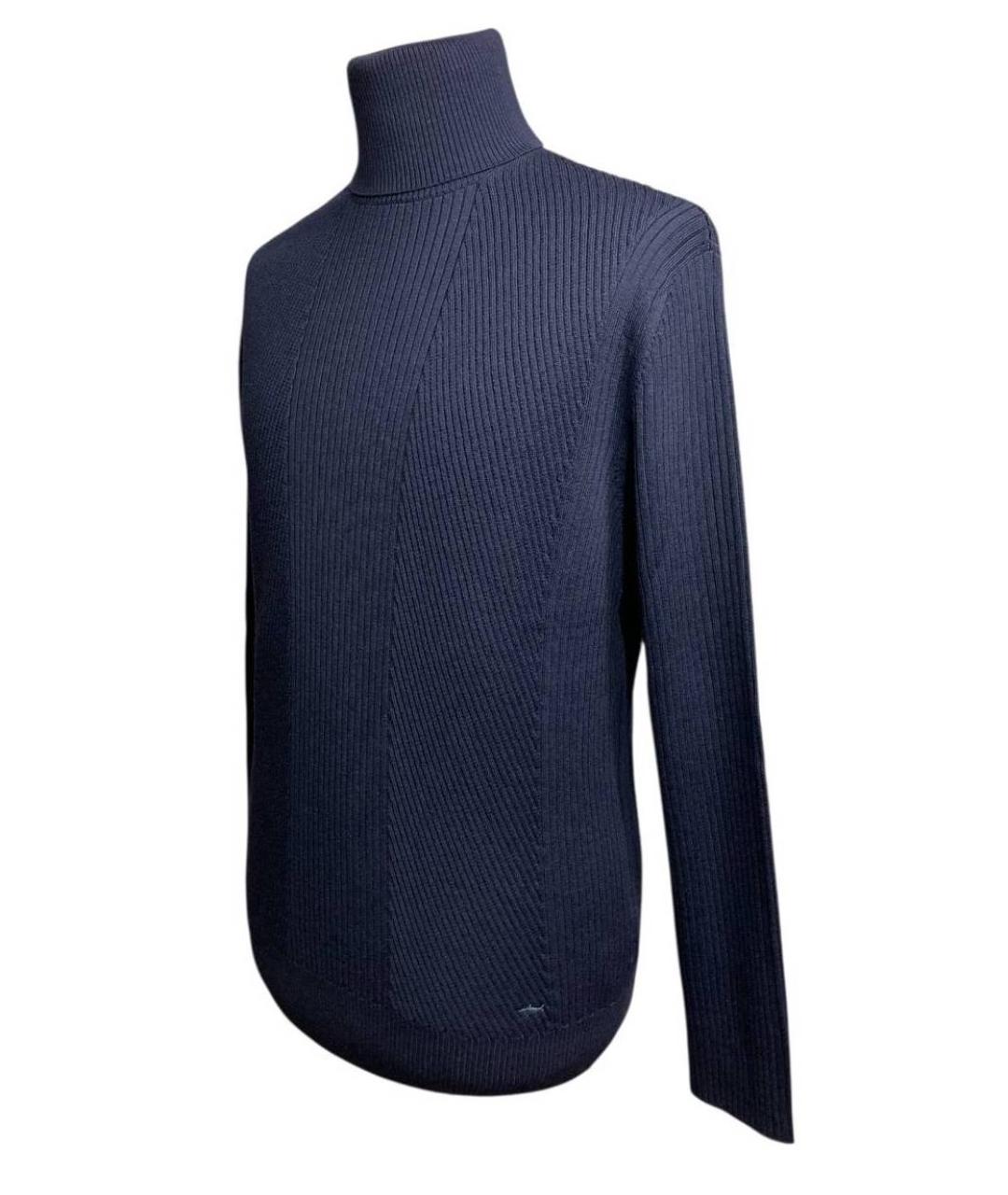 PAUL & SHARK Темно-синяя шерстяная водолазка, фото 6