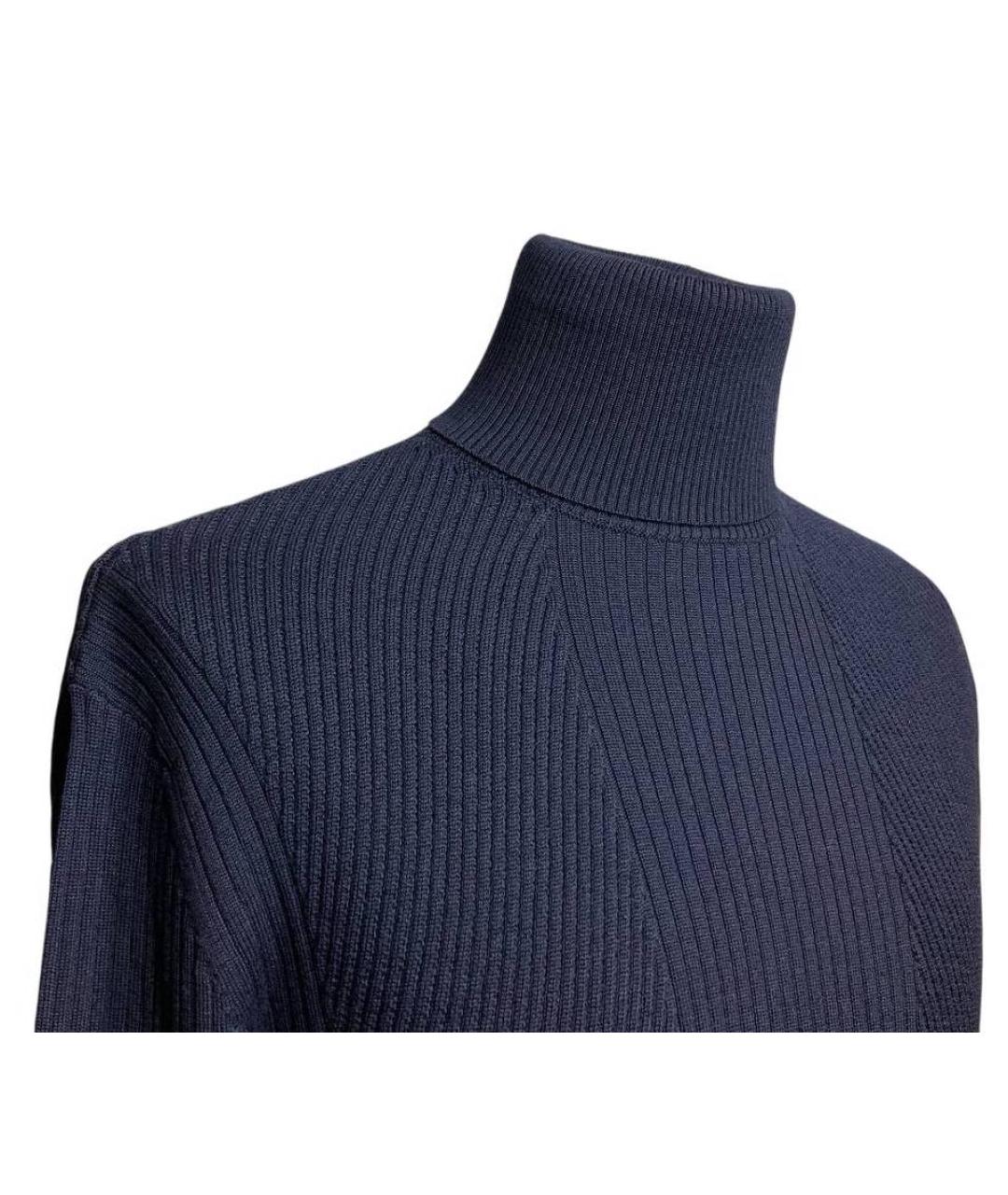 PAUL & SHARK Темно-синяя шерстяная водолазка, фото 7