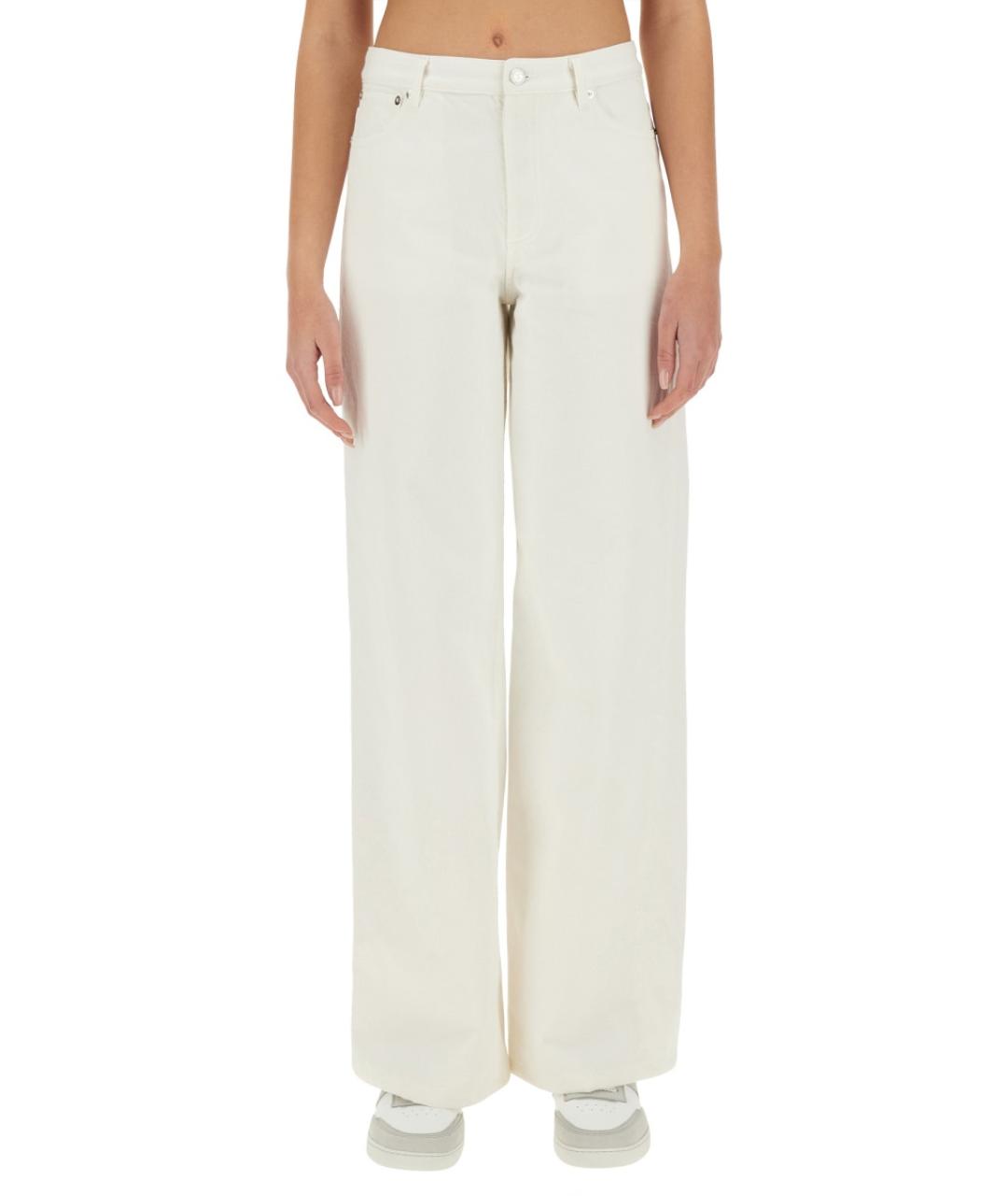 A.P.C. Белые хлопковые прямые джинсы, фото 2