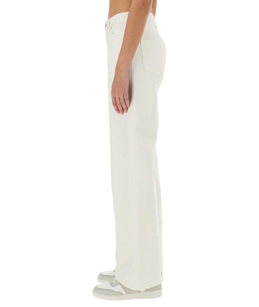 A.P.C. Белые хлопковые прямые джинсы, фото 5