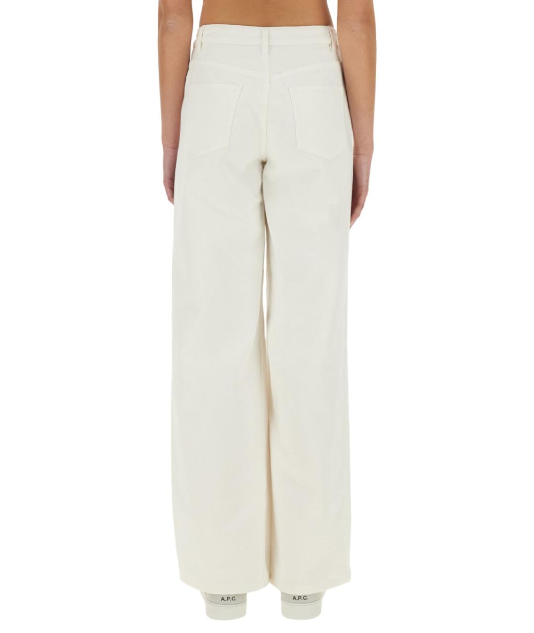 A.P.C. Белые хлопковые прямые джинсы, фото 4