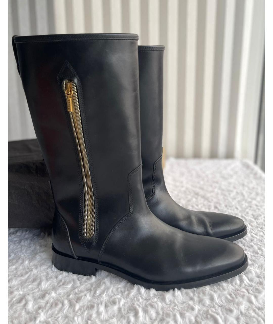 ZILLI Черные кожаные сапоги, фото 2
