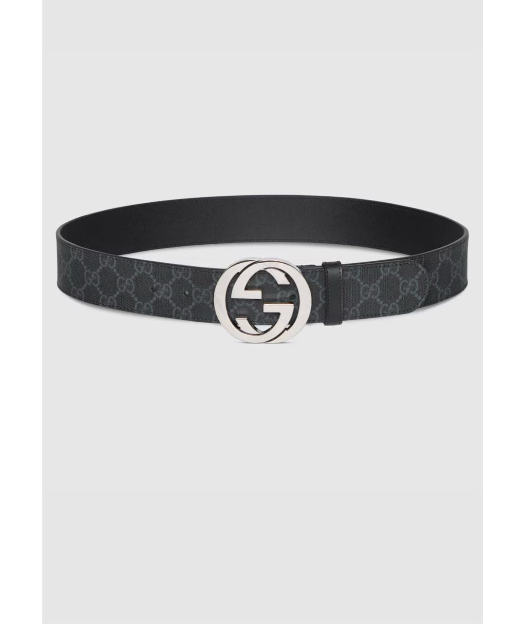 GUCCI Антрацитовый кожаный ремень, фото 8