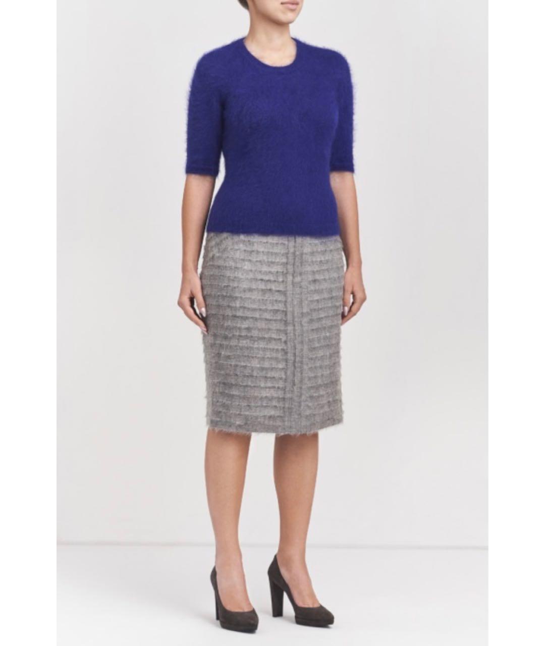 ESCADA Серая вискозная юбка миди, фото 2