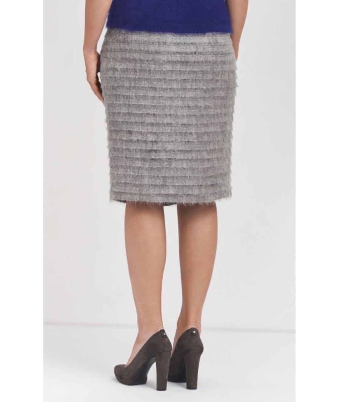 ESCADA Серая вискозная юбка миди, фото 5