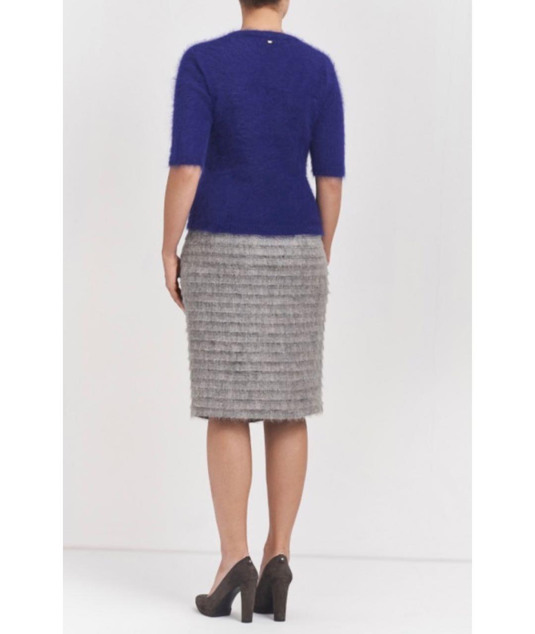 ESCADA Серая вискозная юбка миди, фото 3