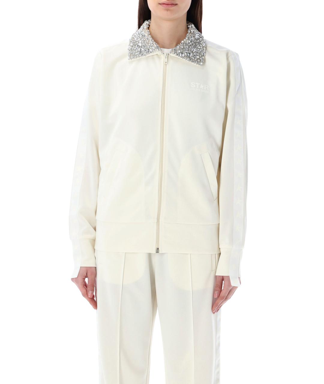 GOLDEN GOOSE DELUXE BRAND Белый полиэстеровый джемпер / свитер, фото 2