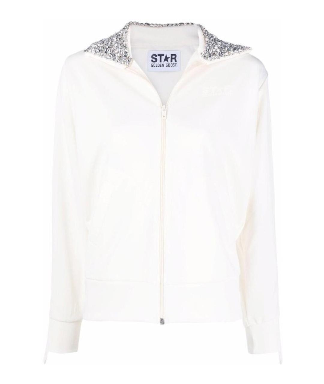 GOLDEN GOOSE DELUXE BRAND Белый полиэстеровый джемпер / свитер, фото 1