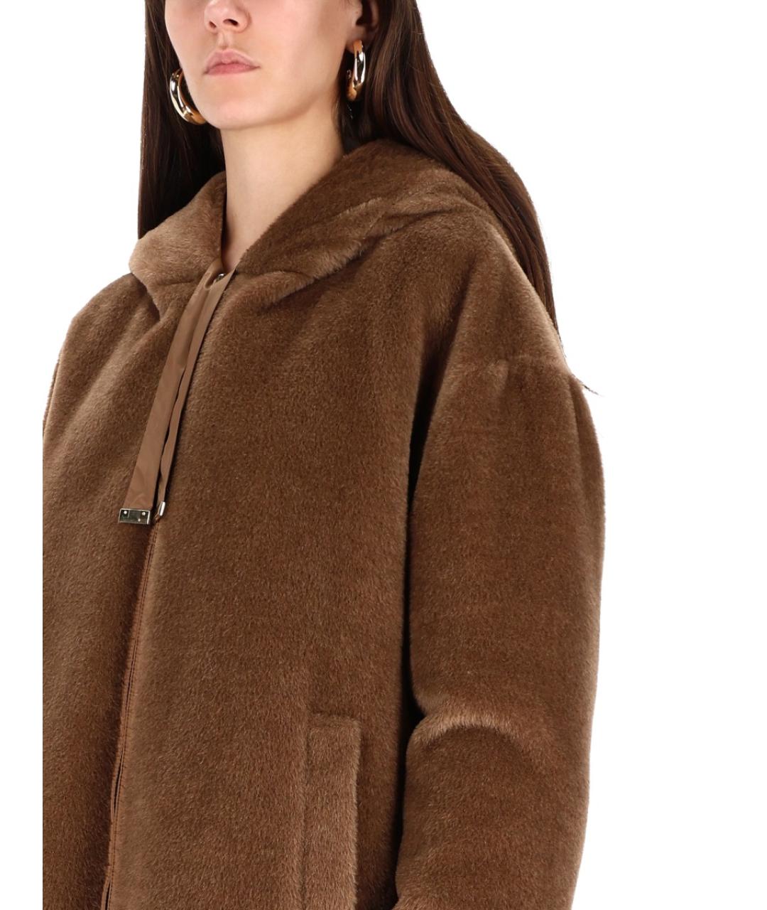 'S MAX MARA Коричневая шерстяная куртка, фото 5