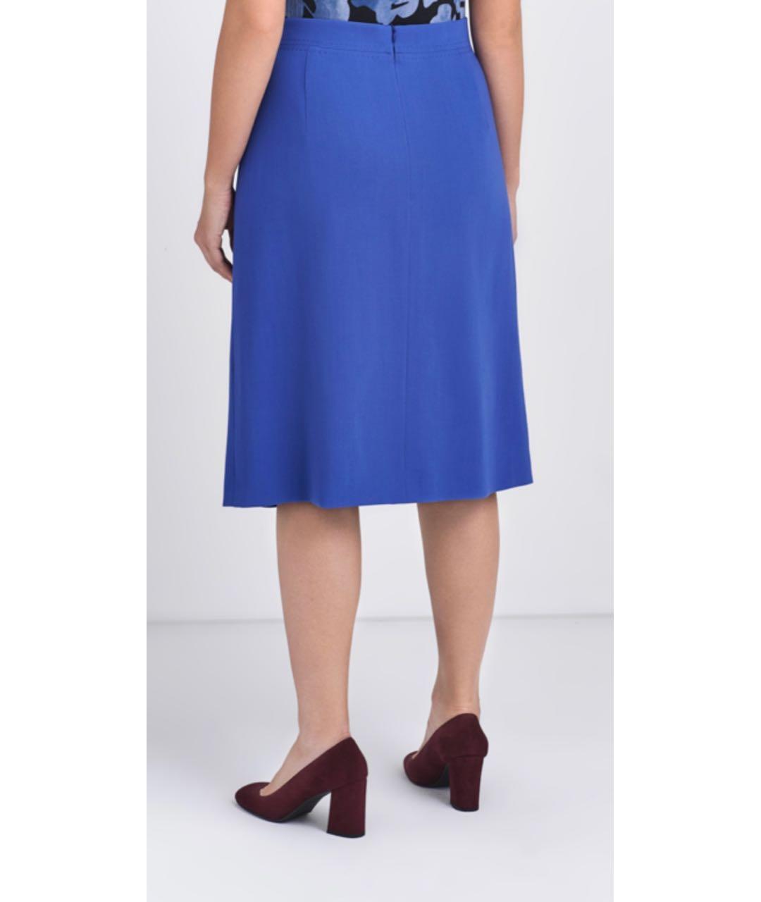 ESCADA Синяя шерстяная юбка миди, фото 4