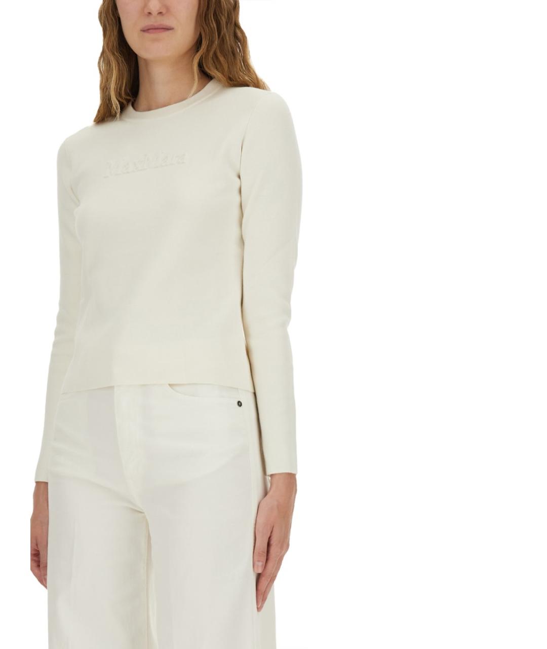 MAX MARA Белый вискозный джемпер / свитер, фото 5