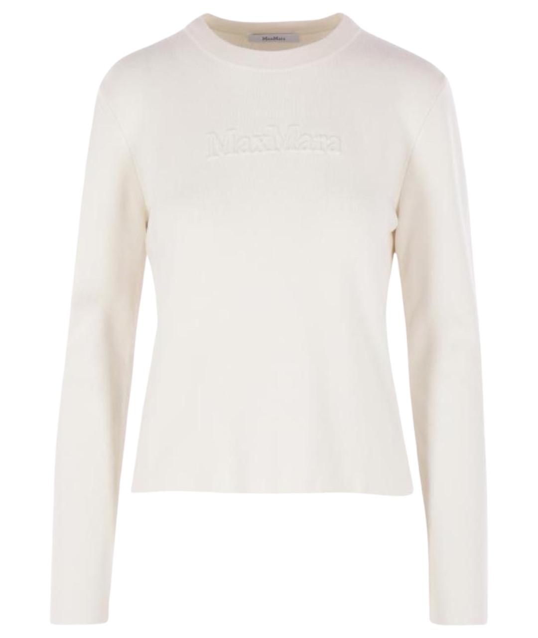 MAX MARA Белый вискозный джемпер / свитер, фото 1