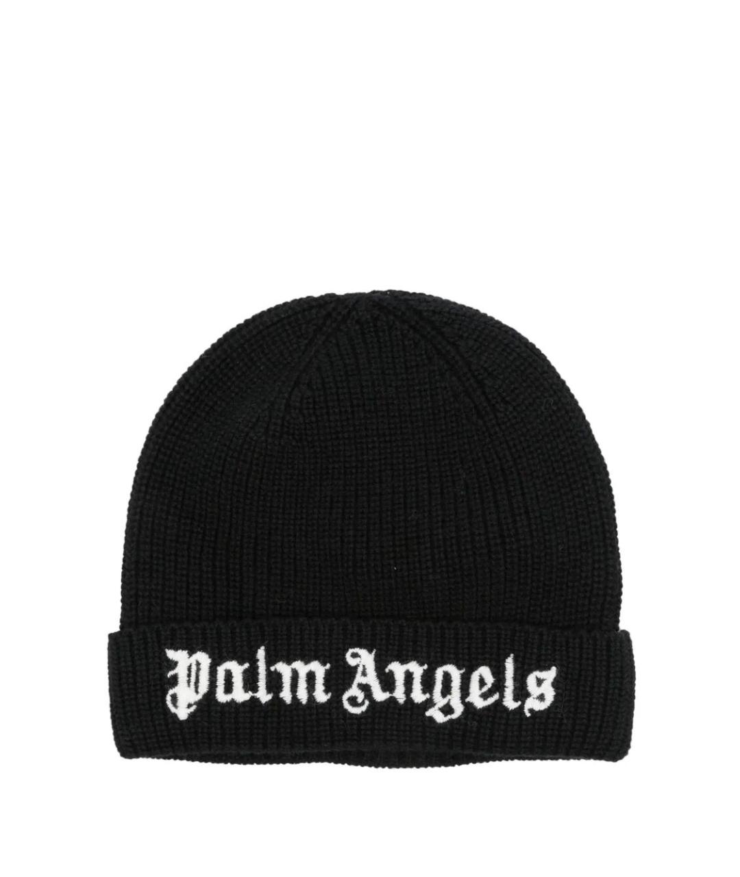 PALM ANGELS Черная хлопковая шапка, фото 1