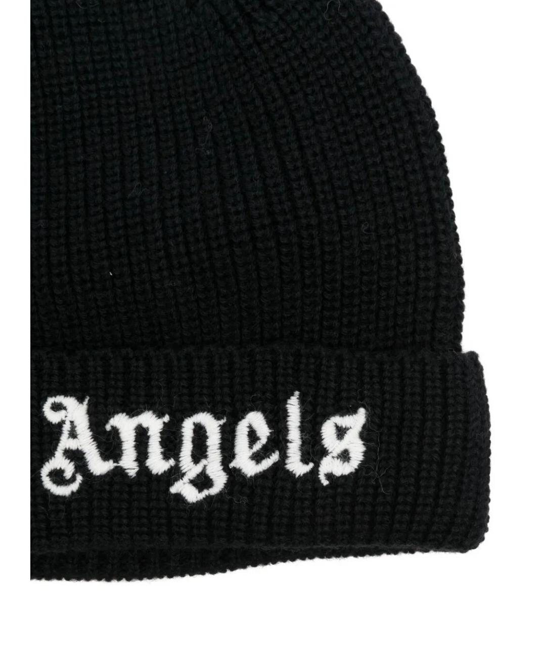 PALM ANGELS Черная хлопковая шапка, фото 2