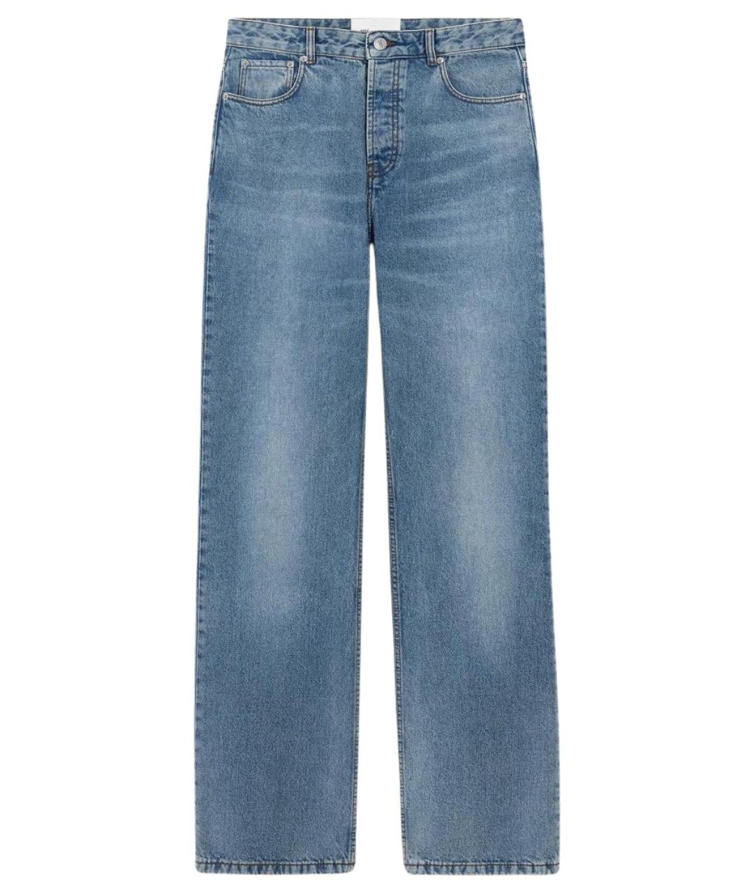 Ami Paris Голубые хлопковые прямые джинсы, фото 1