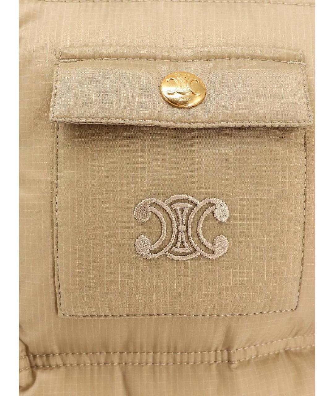 CELINE Бежевый полиамидовый жилет, фото 6