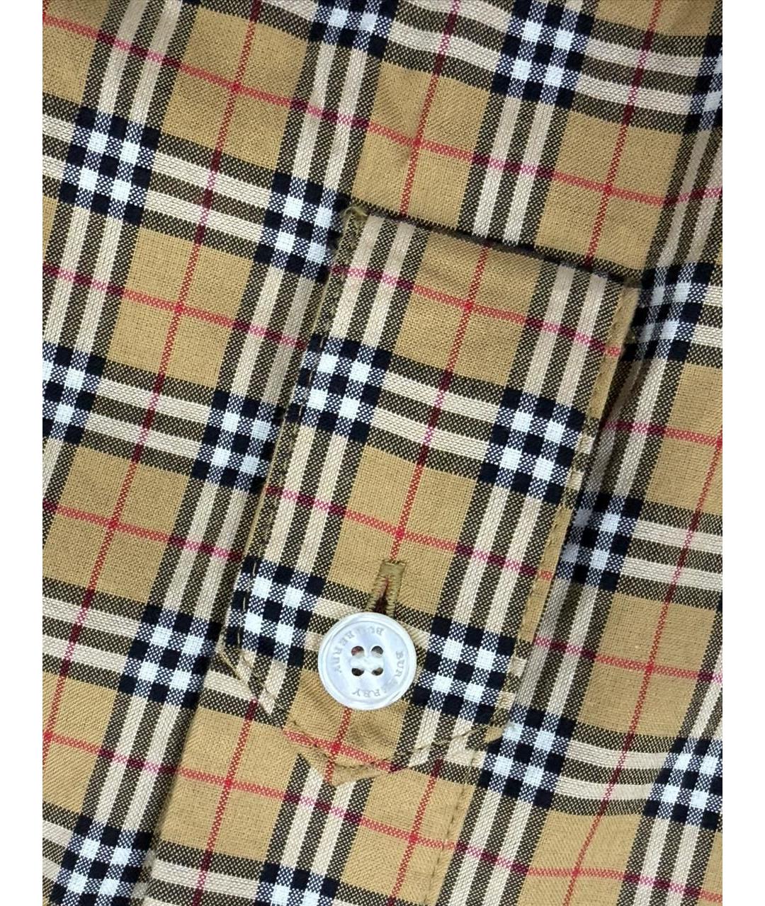 BURBERRY Коричневое хлопковое повседневное платье, фото 6