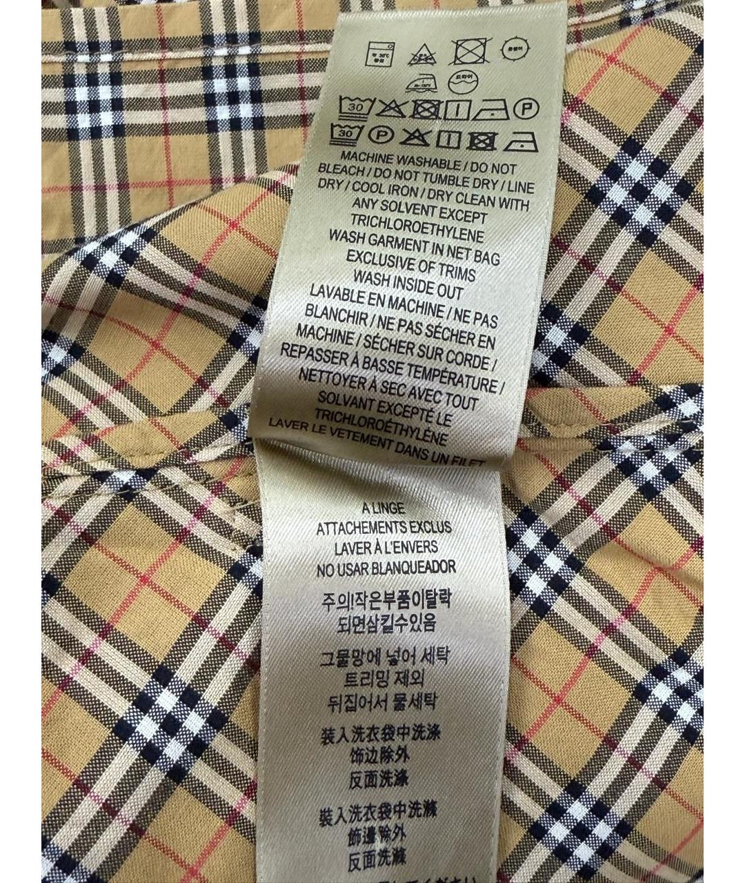 BURBERRY Коричневое хлопковое повседневное платье, фото 5