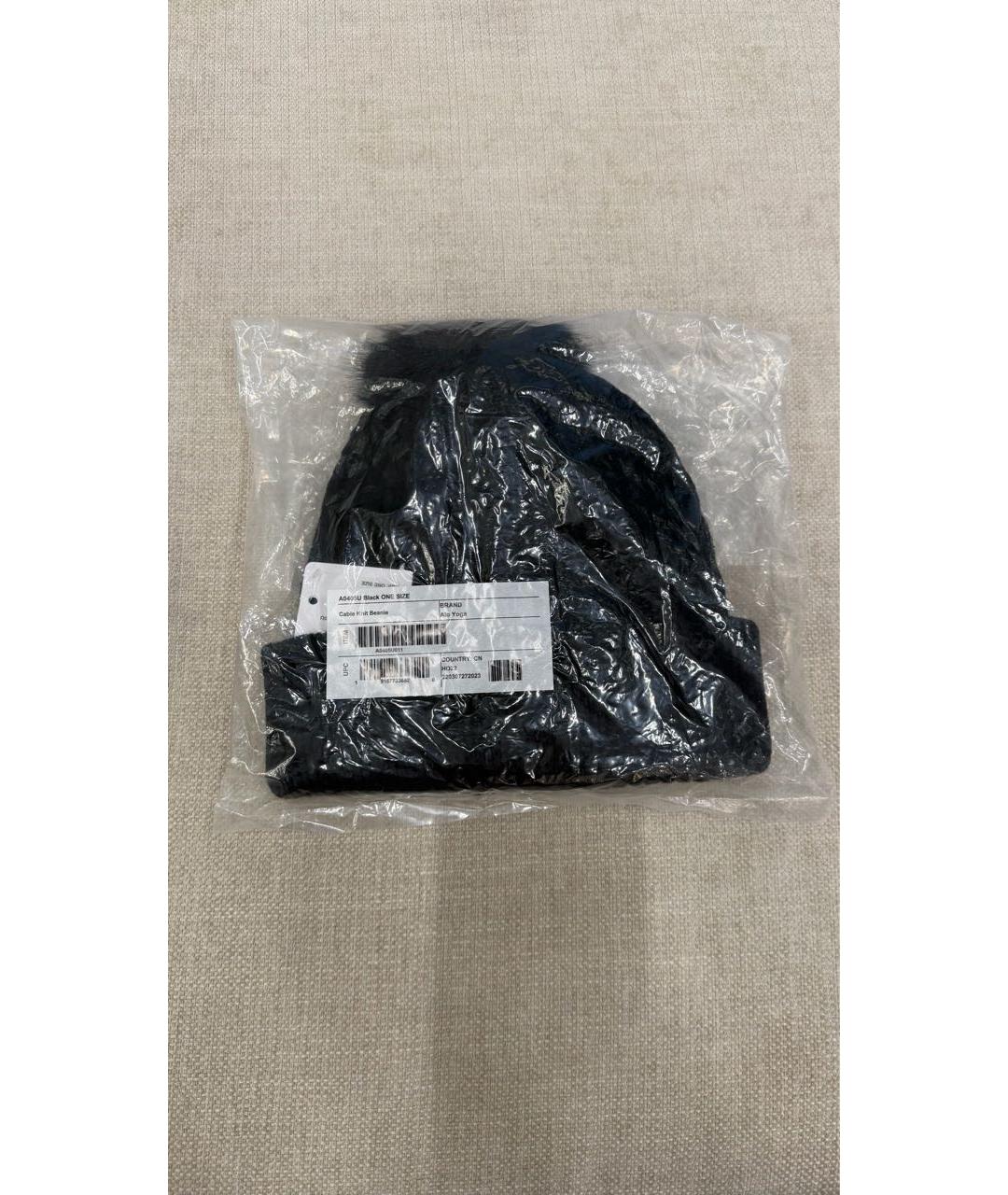 ALO YOGA Черная шерстяная шапка, фото 3