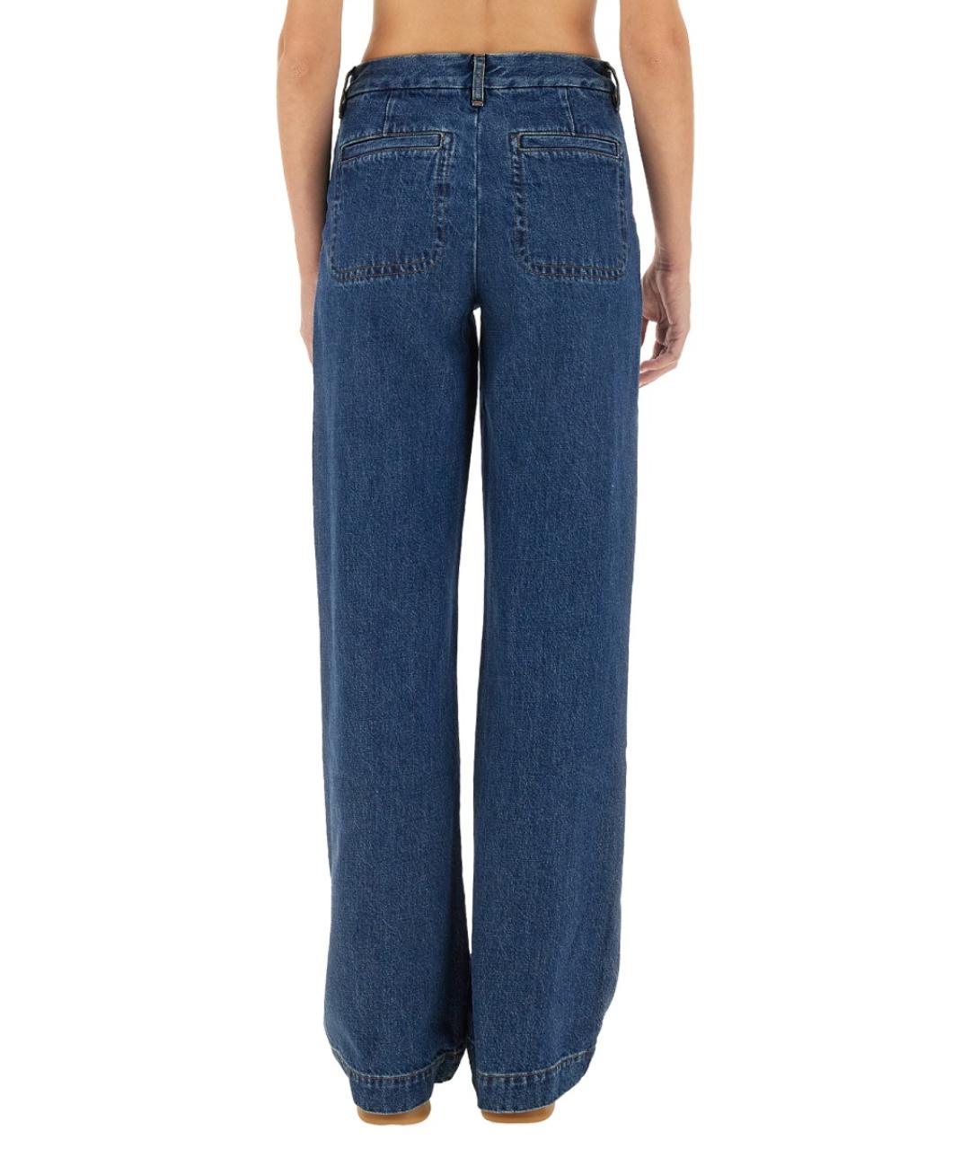 A.P.C. Синие хлопковые прямые джинсы, фото 5