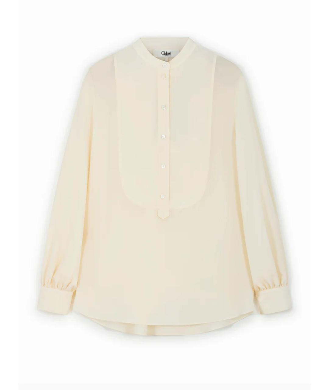 CHLOE Бежевая шелковая рубашка, фото 1
