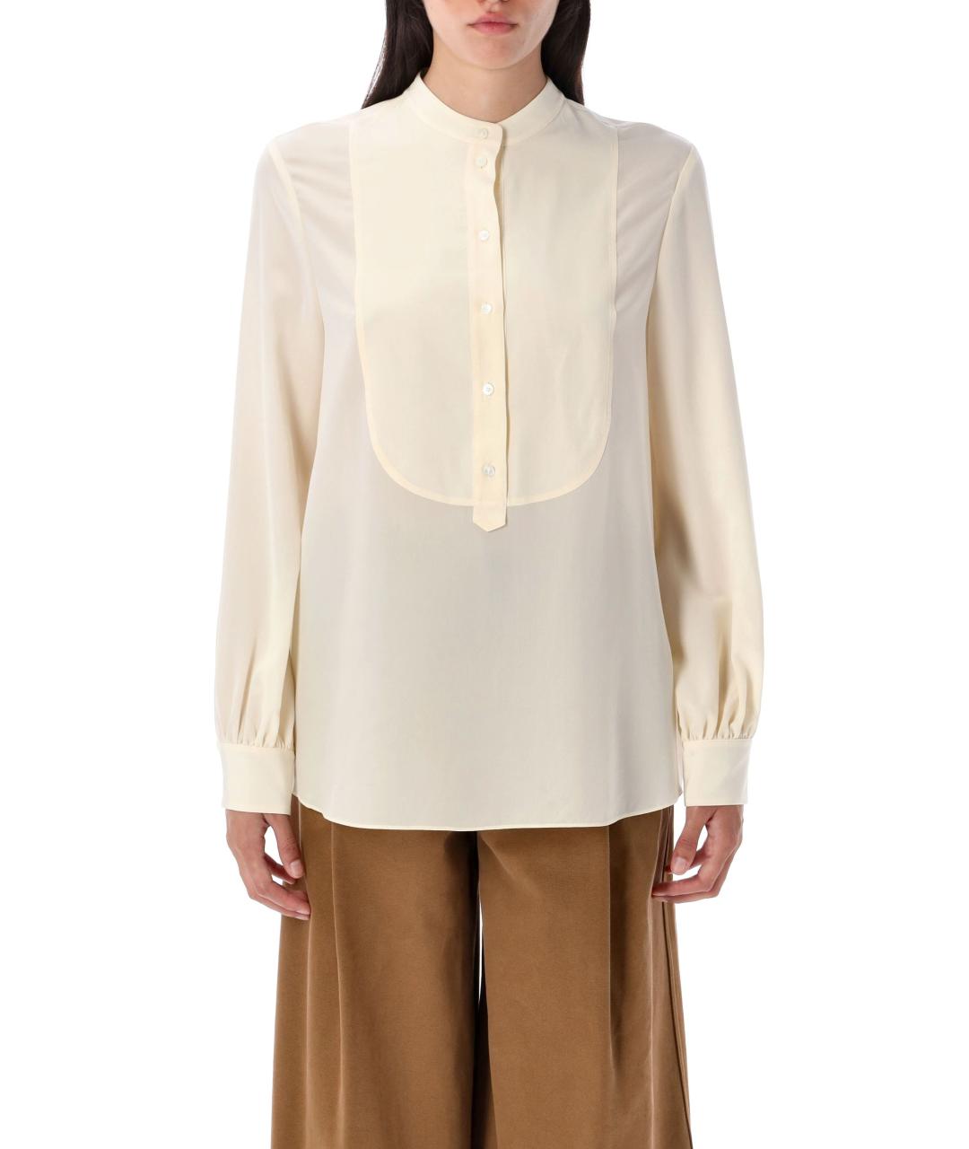 CHLOE Бежевая шелковая рубашка, фото 2