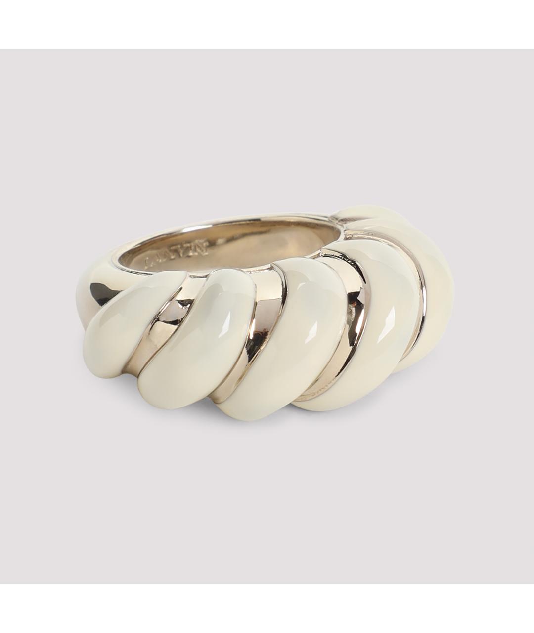 LANVIN Белое металлическое кольцо, фото 4