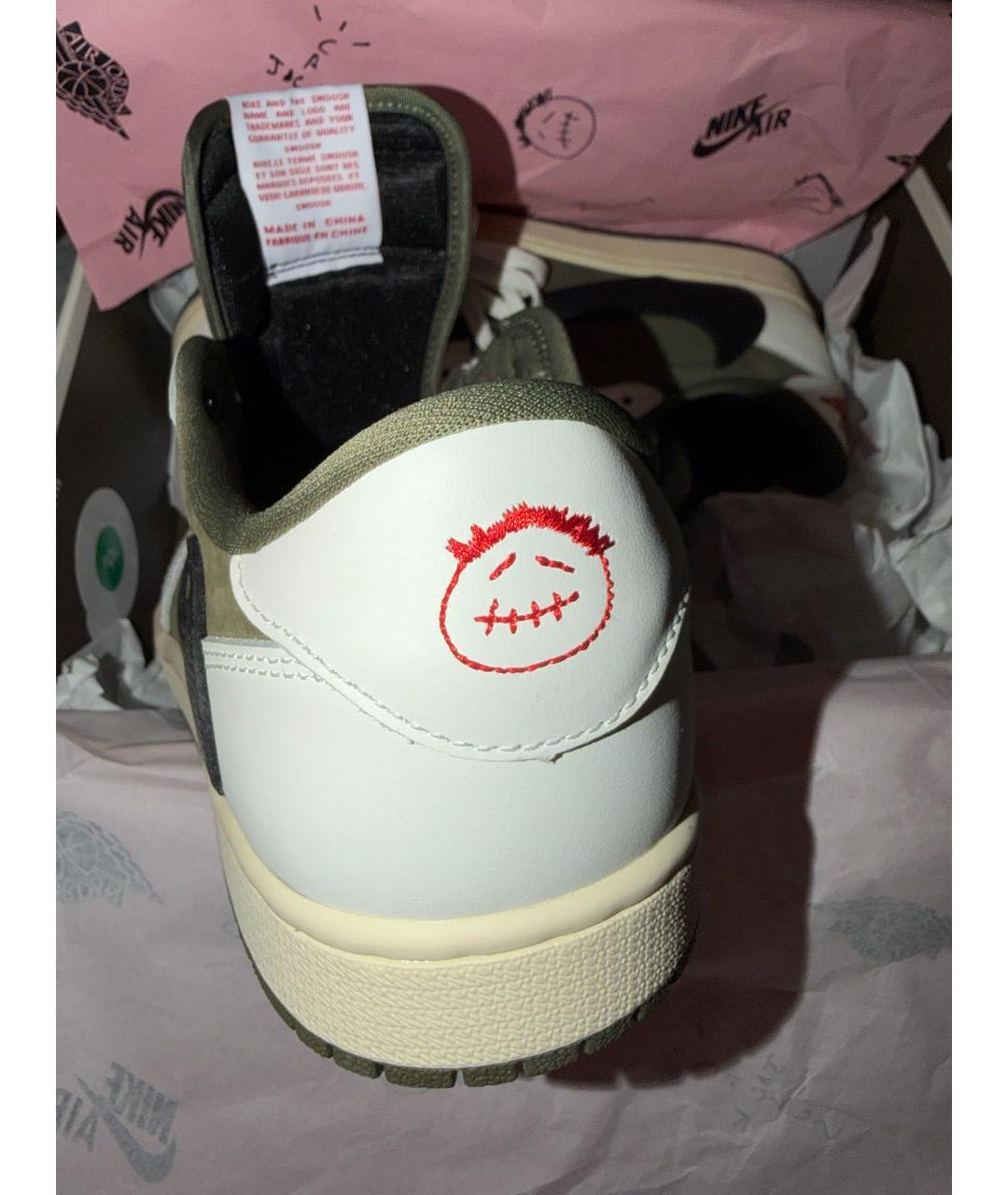 CACTUS JACK BY TRAVIS SCOTT Хаки кожаные низкие кроссовки / кеды, фото 5