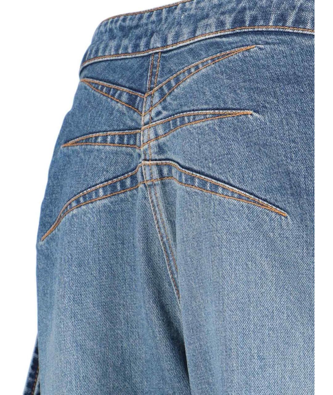 ALAIA Синие хлопковые прямые джинсы, фото 4