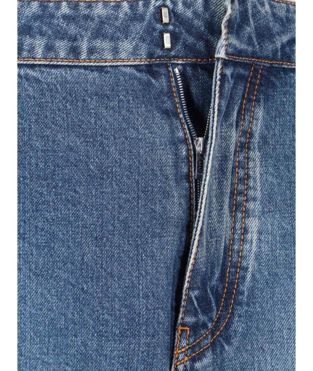 ALAIA Синие хлопковые прямые джинсы, фото 5
