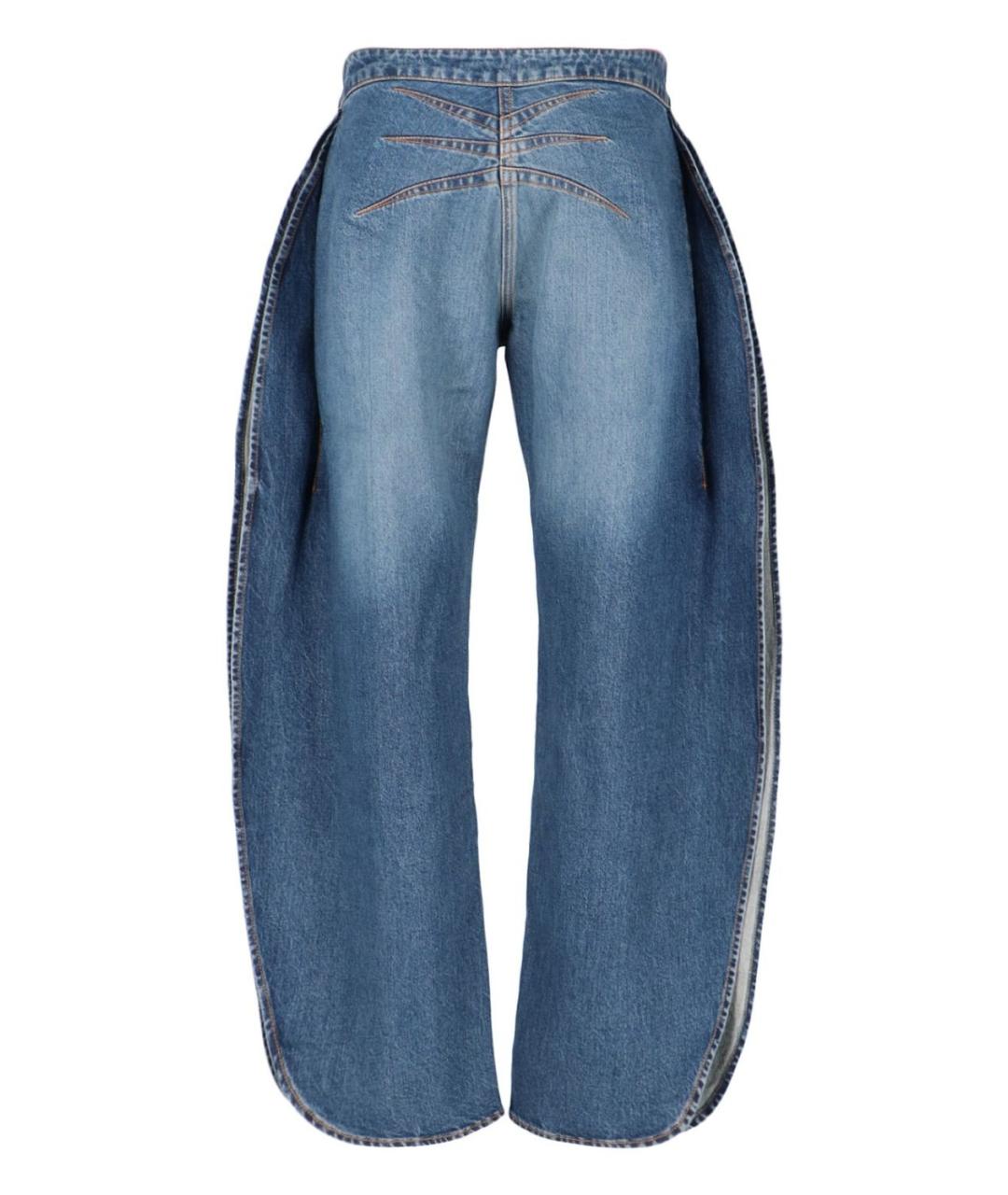 ALAIA Синие хлопковые прямые джинсы, фото 2