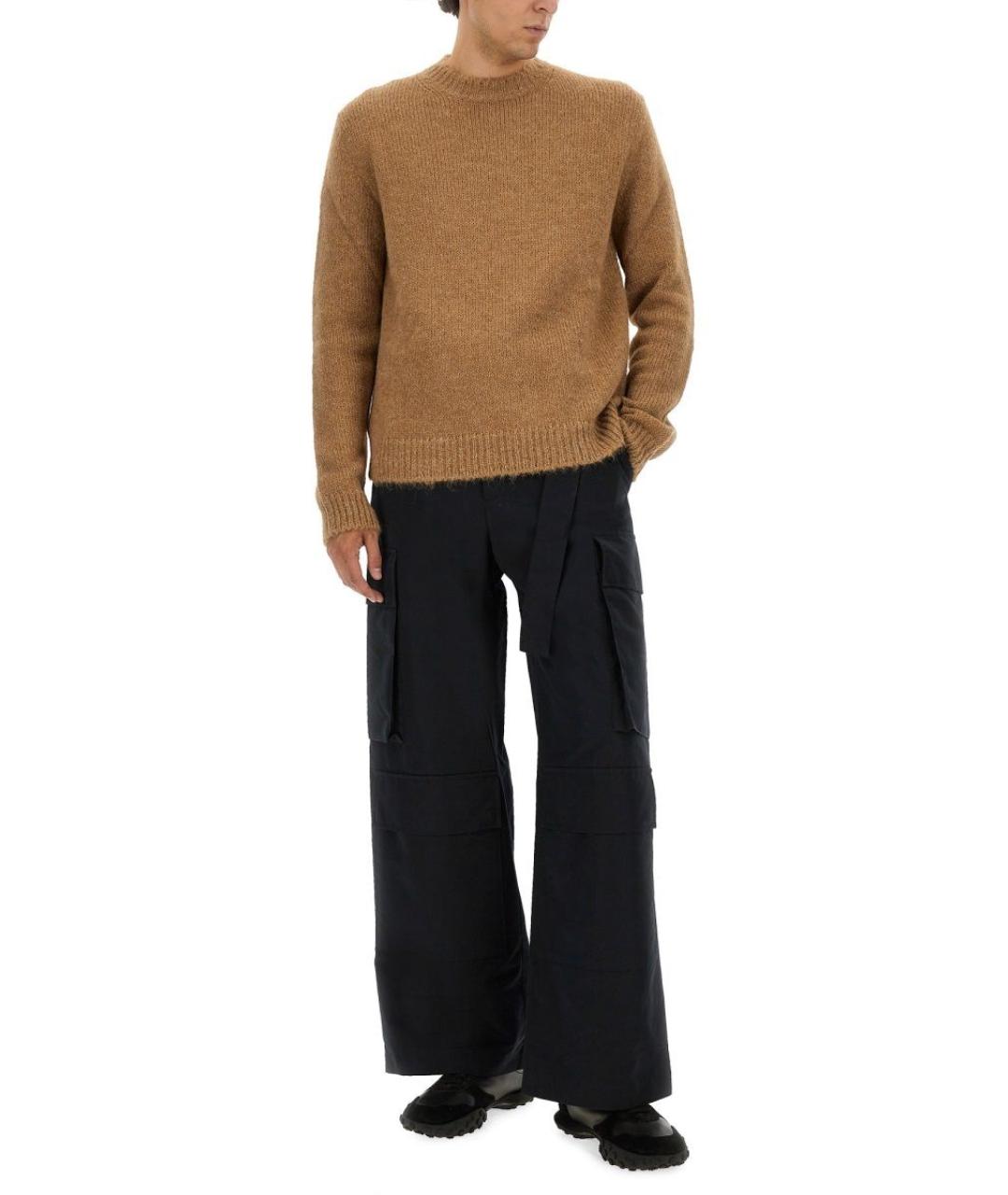 JIL SANDER Бежевый шерстяной джемпер / свитер, фото 2