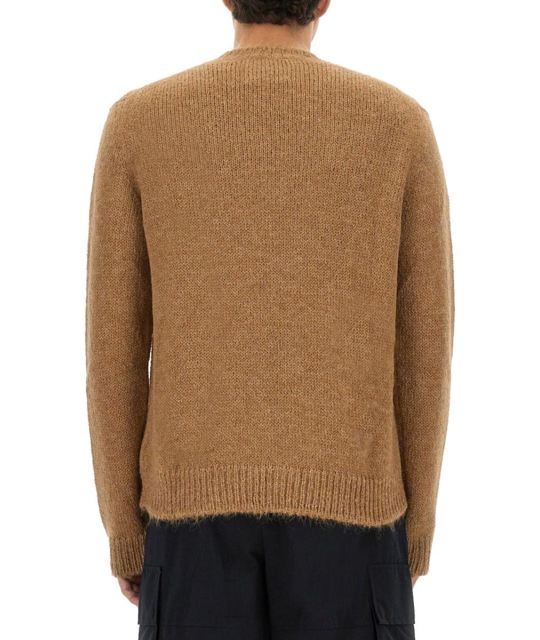 JIL SANDER Бежевый шерстяной джемпер / свитер, фото 3