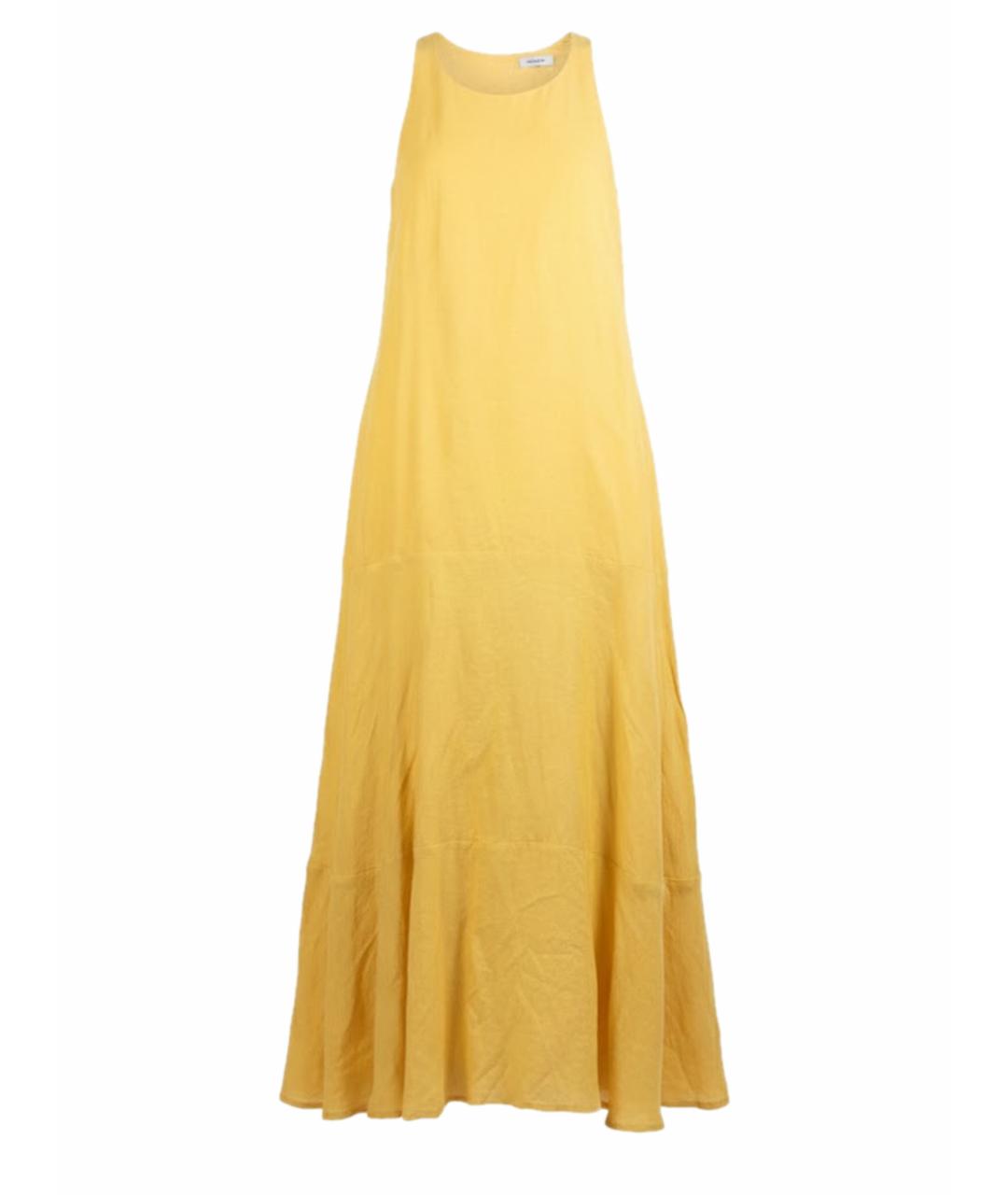 KITON Желтое льняное повседневное платье, фото 1