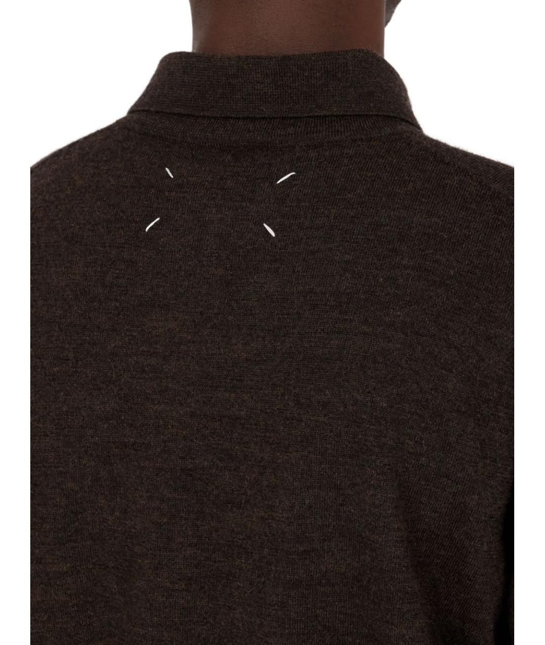 MAISON MARGIELA Коричневый шерстяной джемпер / свитер, фото 6