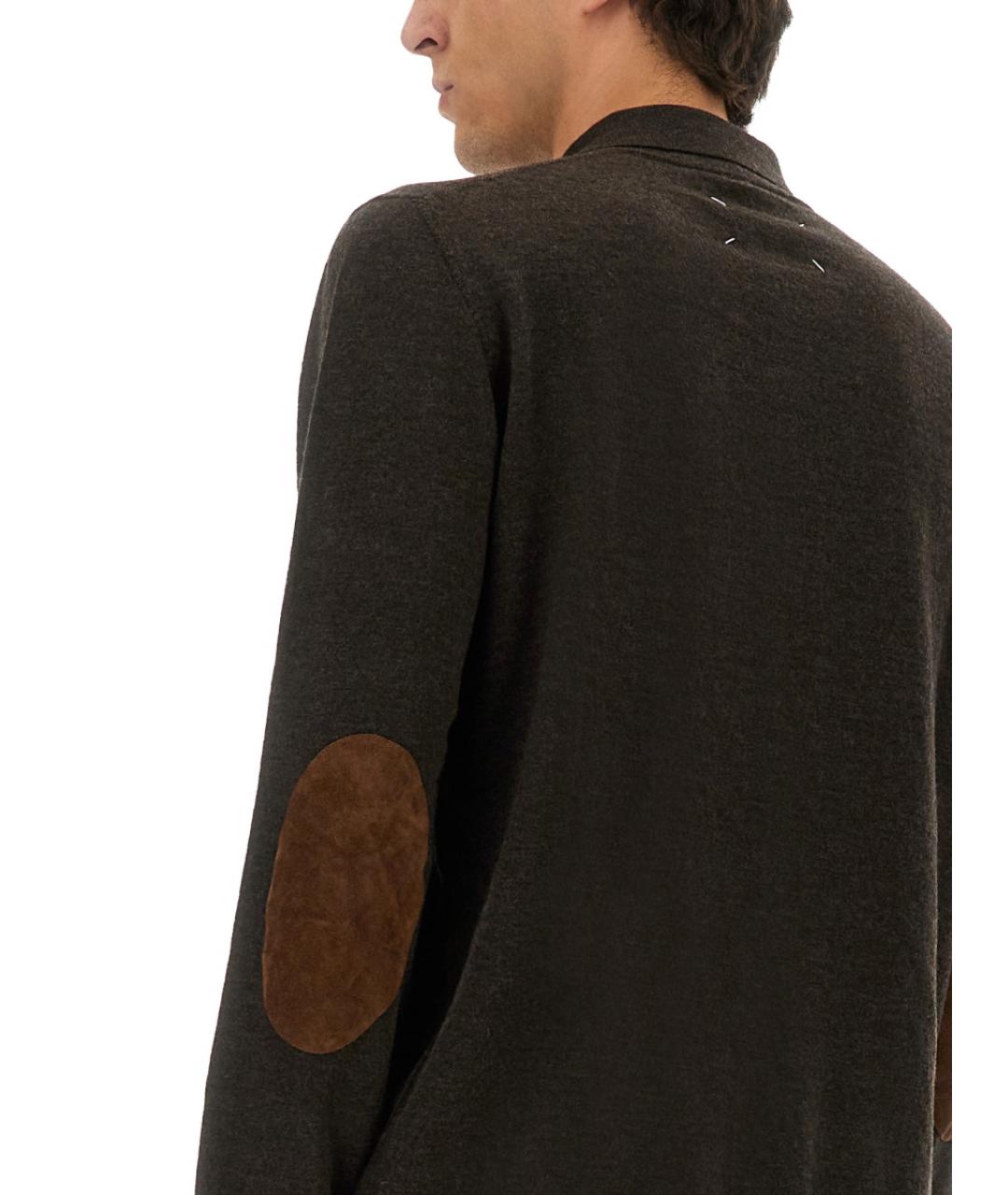MAISON MARGIELA Коричневый шерстяной джемпер / свитер, фото 3