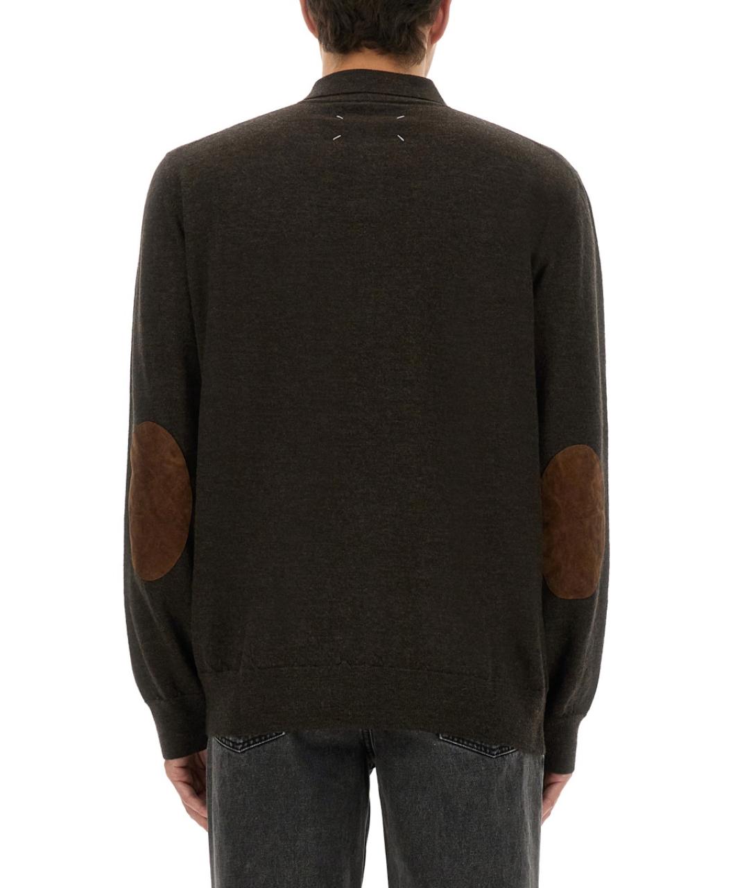 MAISON MARGIELA Коричневый шерстяной джемпер / свитер, фото 2