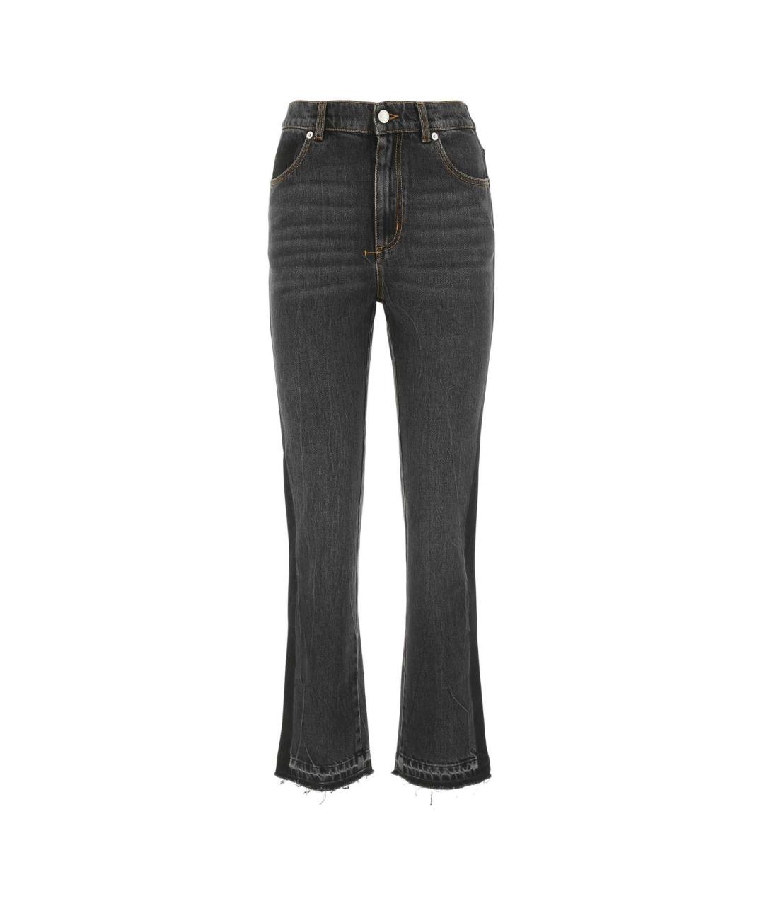 ALEXANDER MCQUEEN Черные хлопковые прямые джинсы, фото 1