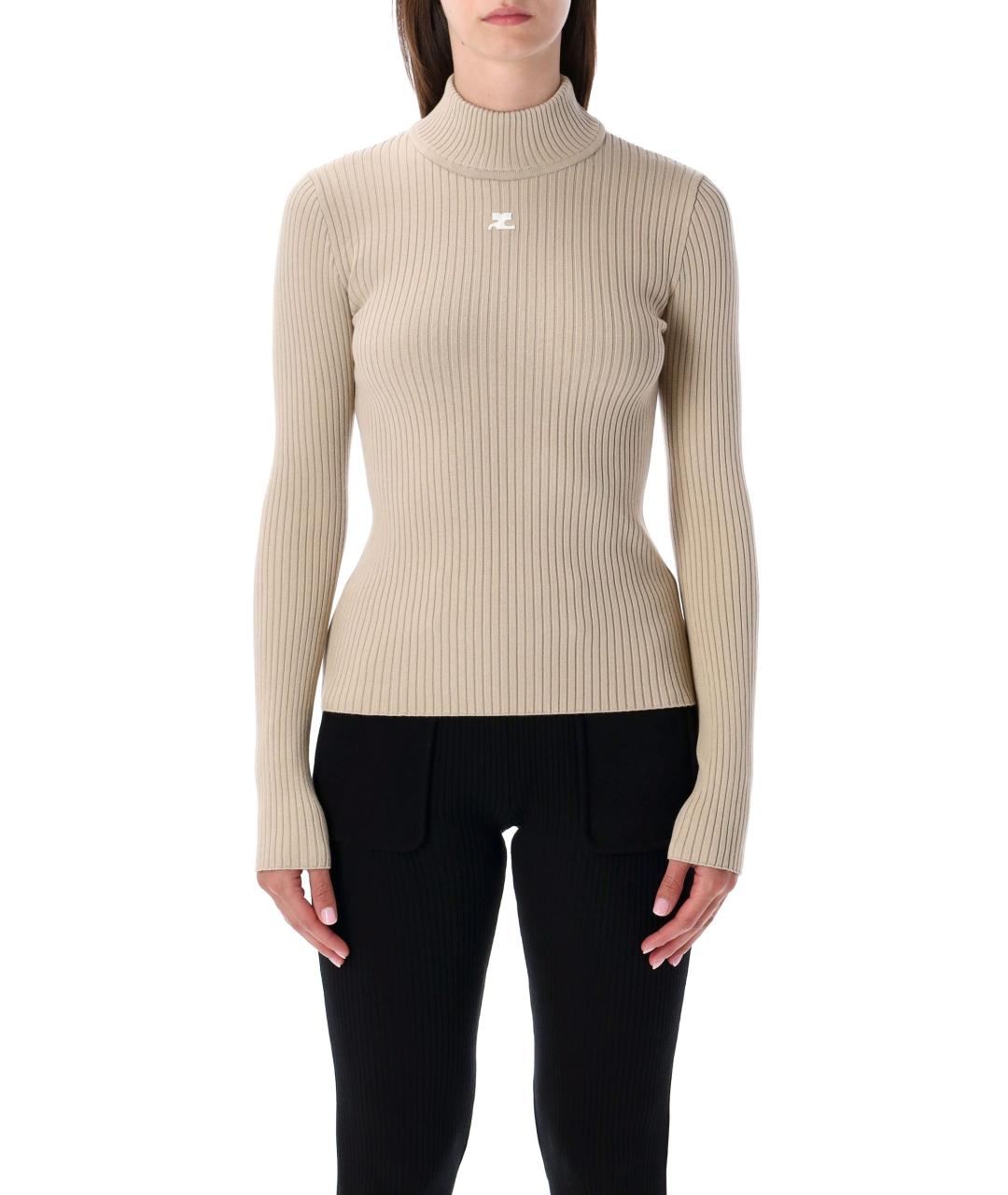 COURREGES Бежевый джемпер / свитер, фото 2