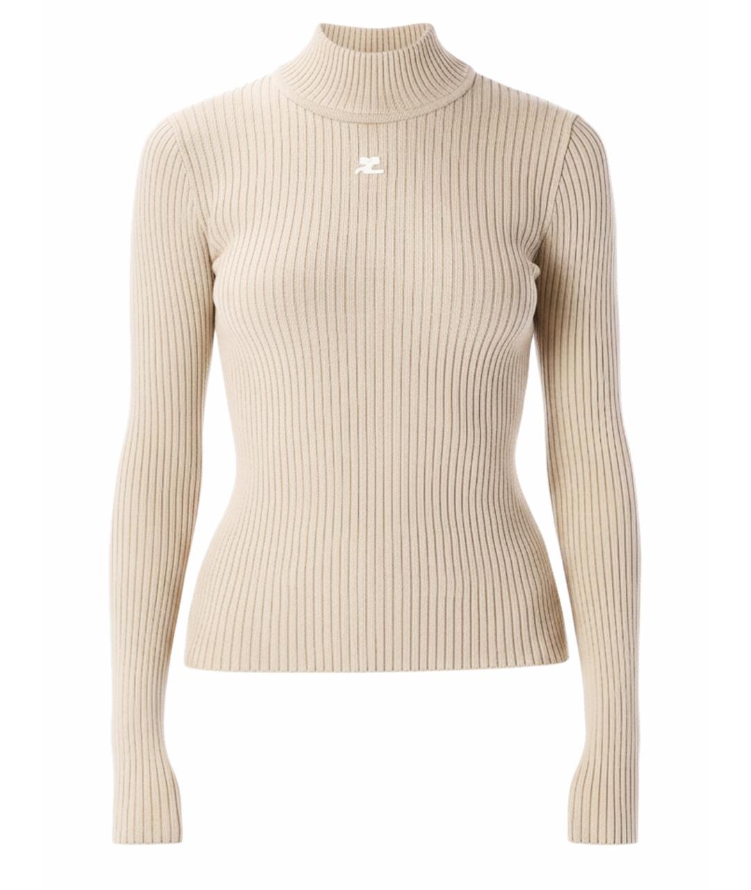 COURREGES Бежевый джемпер / свитер, фото 1