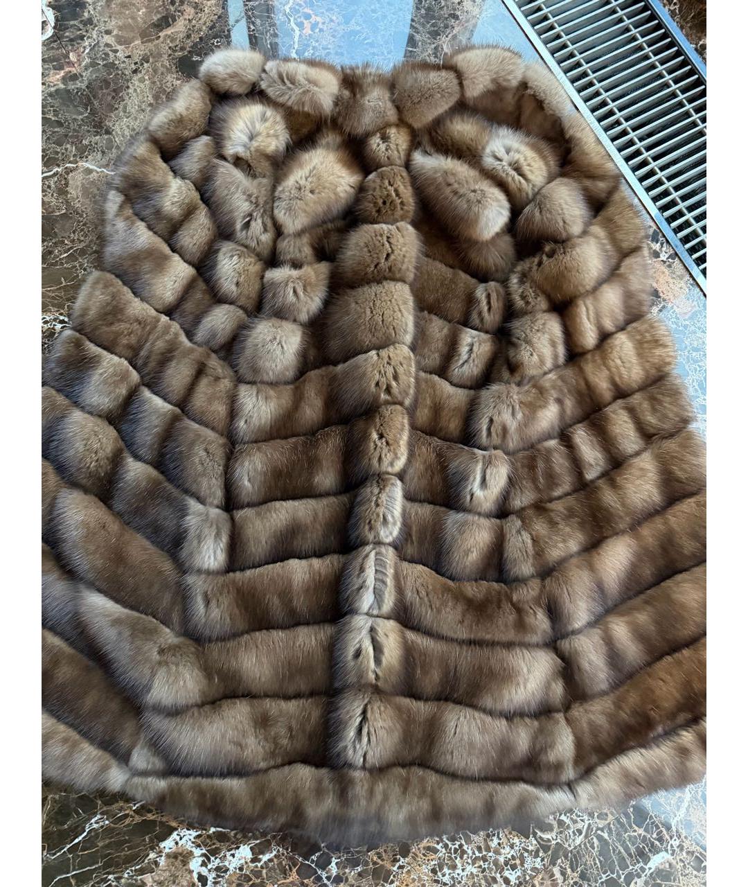 YANA RASKOVALOVA Бежевая меховая шуба, фото 4