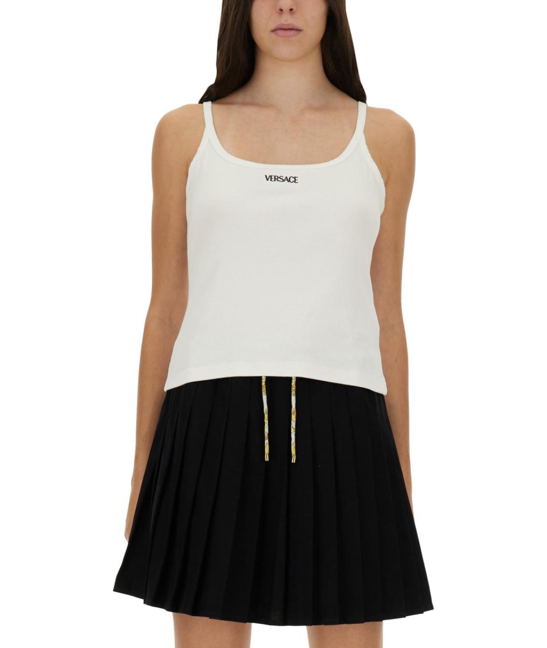 VERSACE Белая хлопковая майка, фото 2
