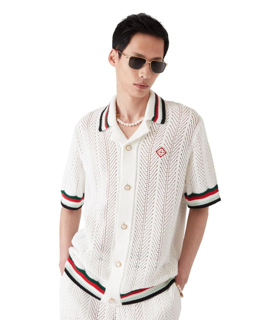 CASABLANCA Белая хлопковая кэжуал рубашка, фото 5