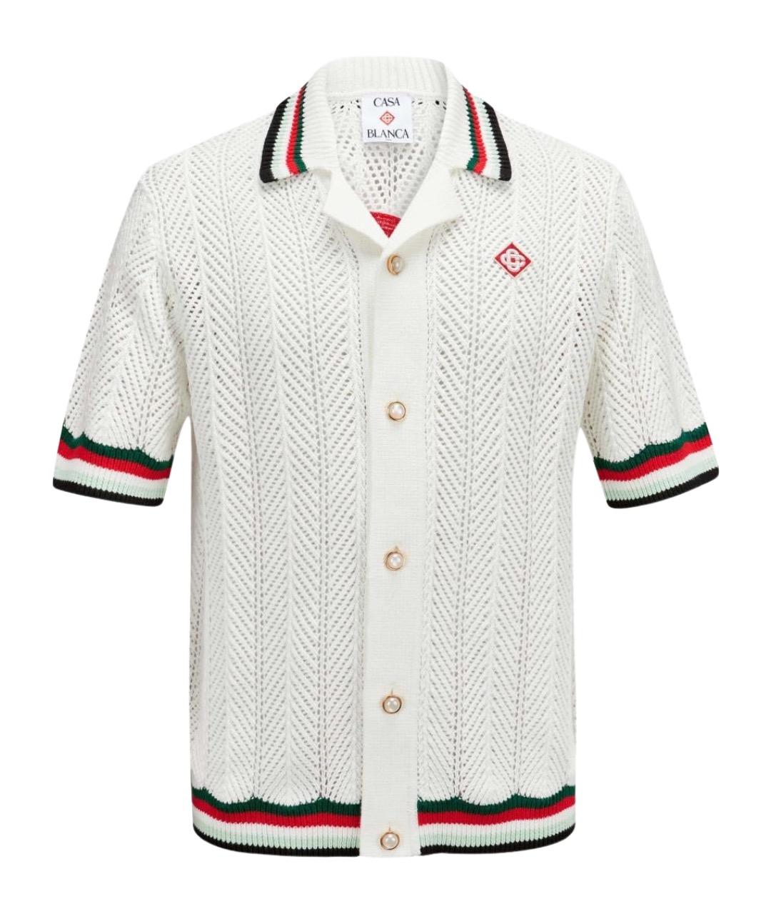 CASABLANCA Белая хлопковая кэжуал рубашка, фото 1