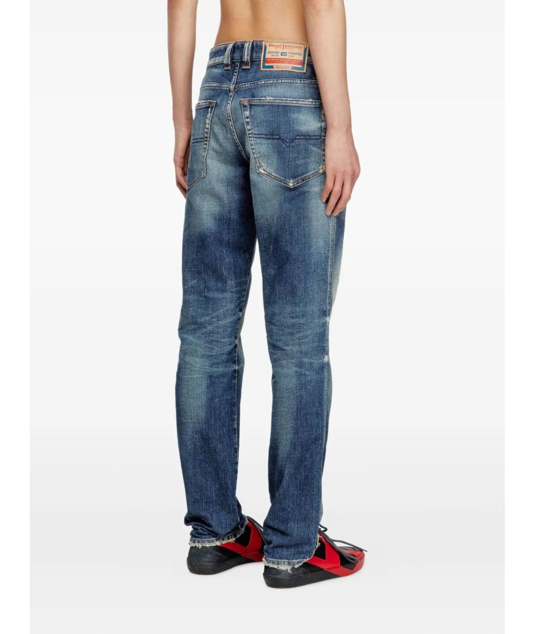 DIESEL Синие хлопковые прямые джинсы, фото 4