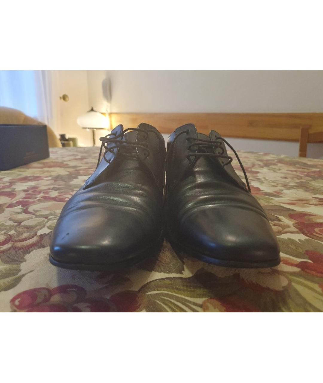 HUGO BOSS Черные кожаные низкие ботинки, фото 2