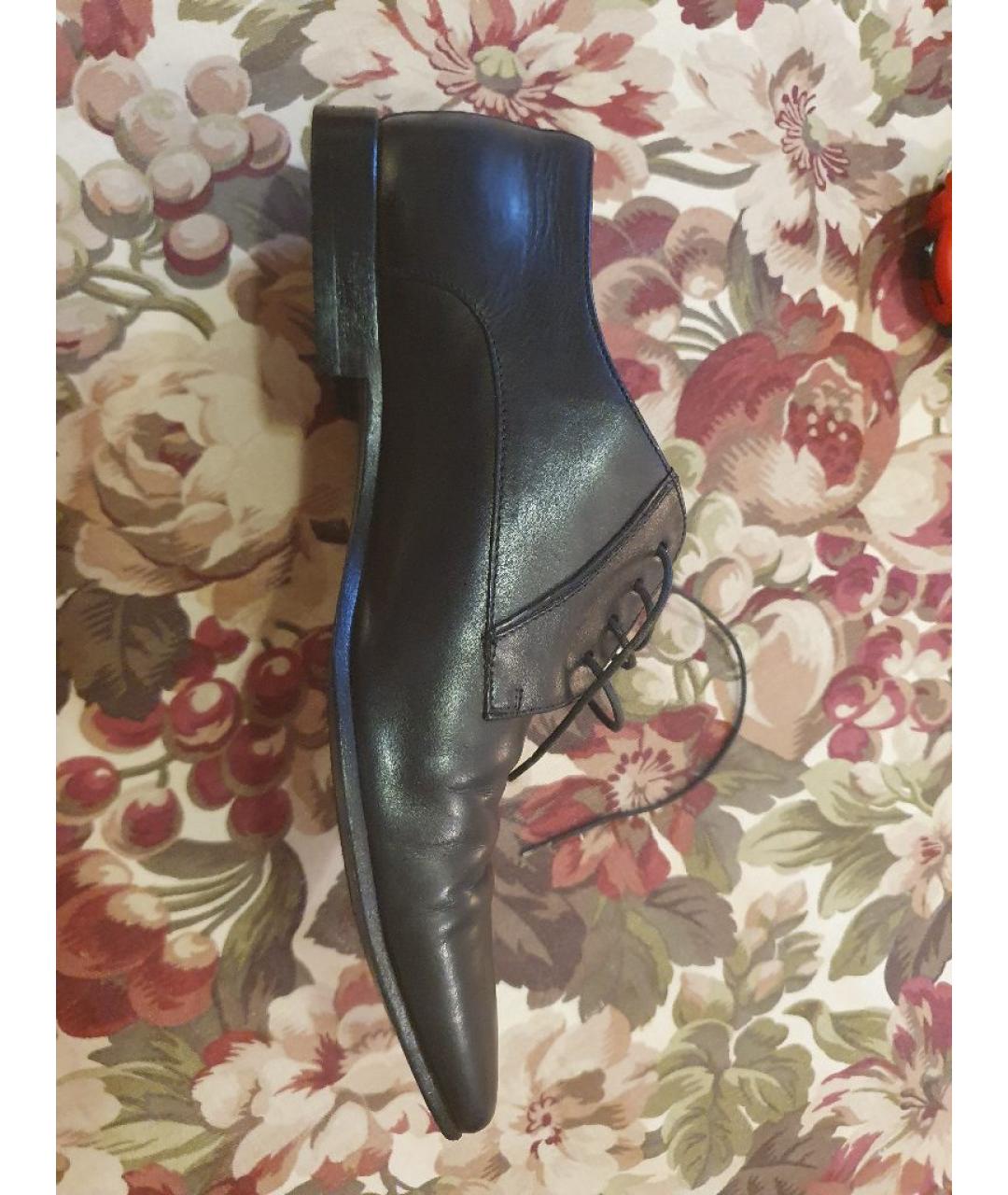 HUGO BOSS Черные кожаные низкие ботинки, фото 8