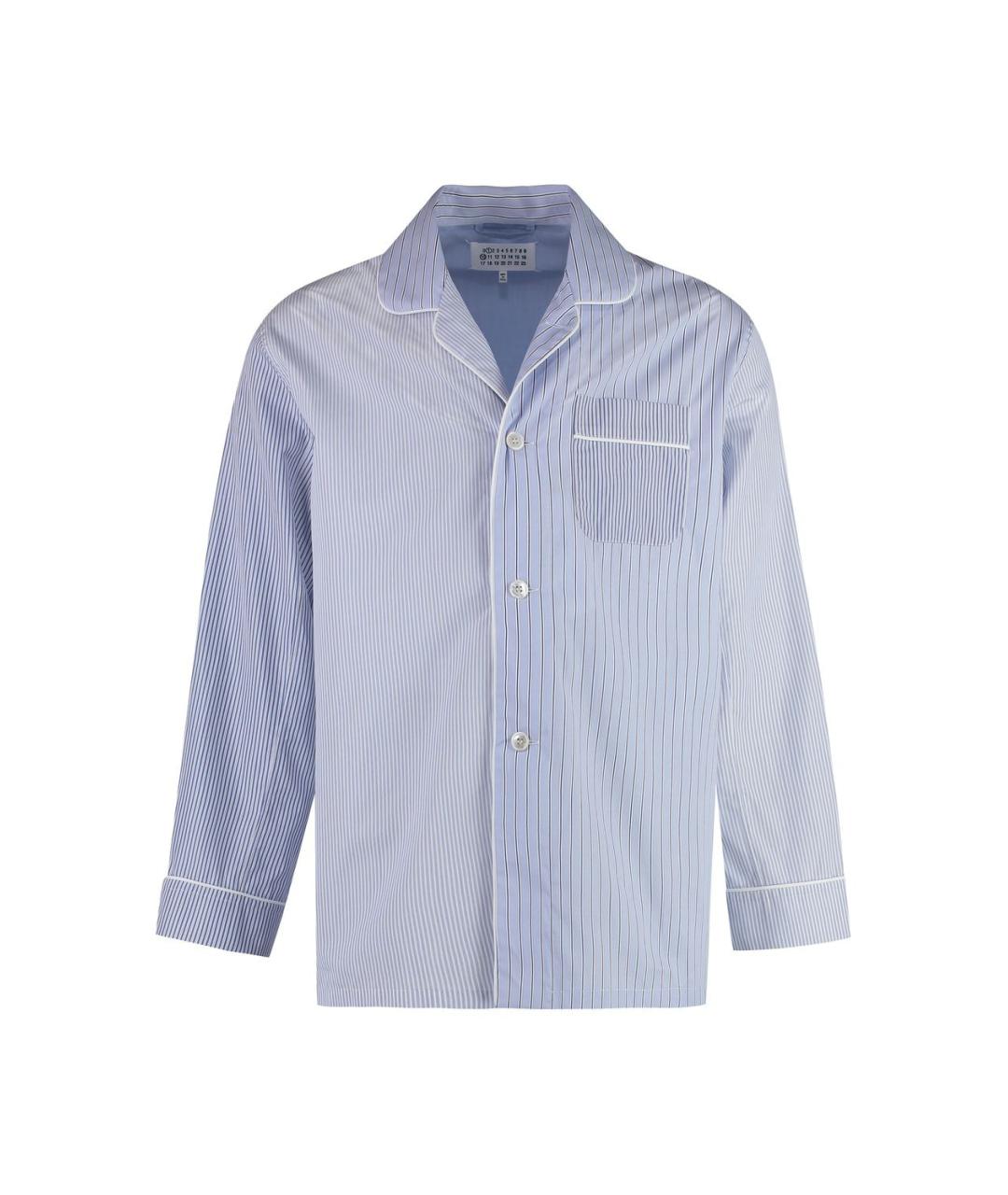 MAISON MARGIELA Голубая хлопковая кэжуал рубашка, фото 1