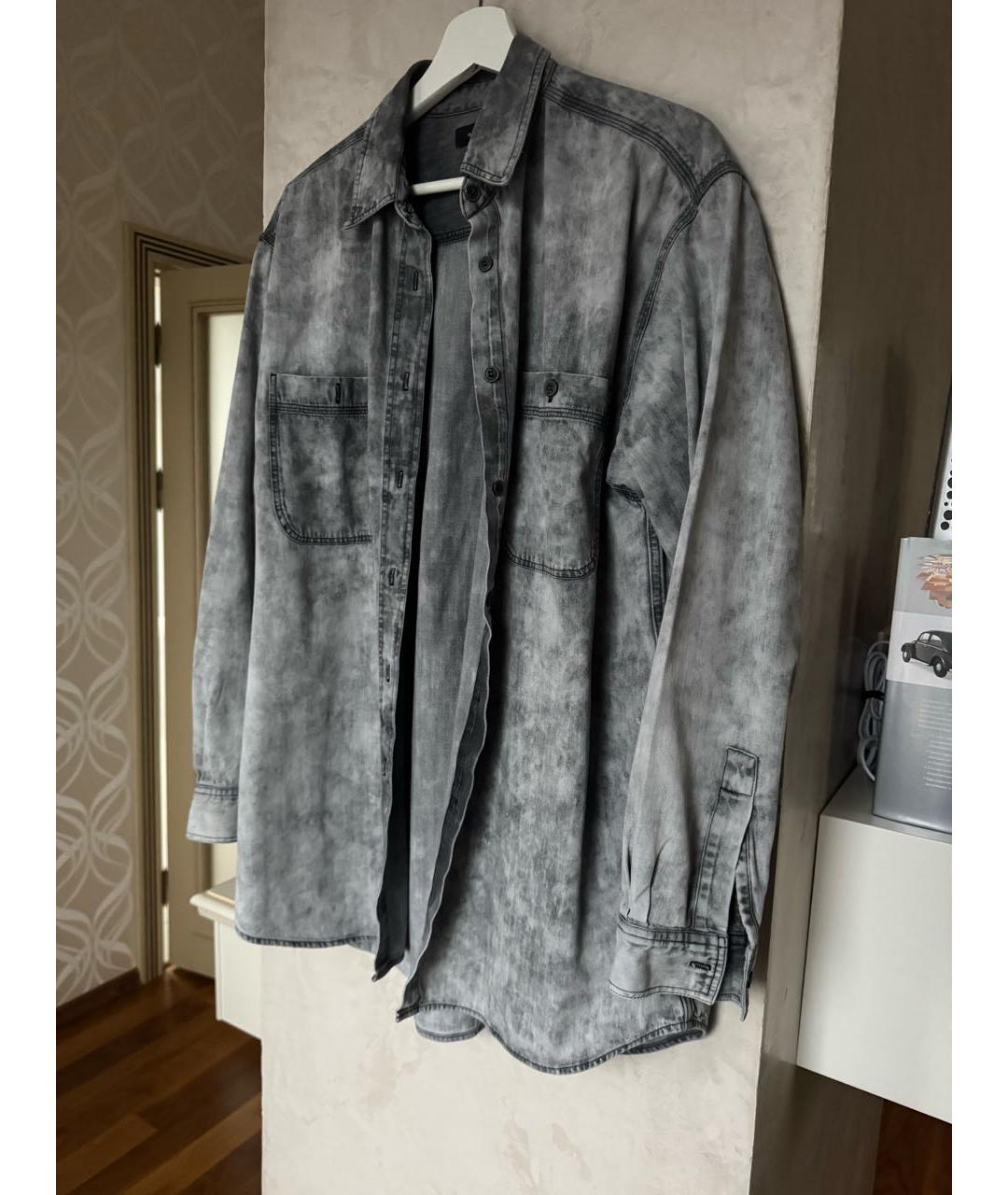 ISABEL MARANT Серая хлопковая рубашка, фото 7